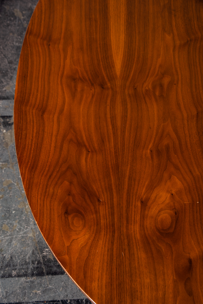 Mid Century Danish Modern Declaration Game Table Solid Walnut Kipp Stewart Drexel Round - Image 7