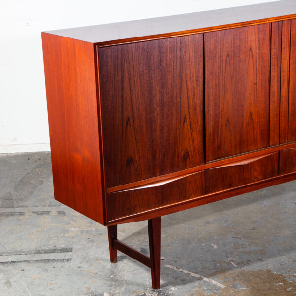Mid Century Danish Modern Sideboard Credenza Hutch Teak Forsigtig Denmark Storag - Image 8