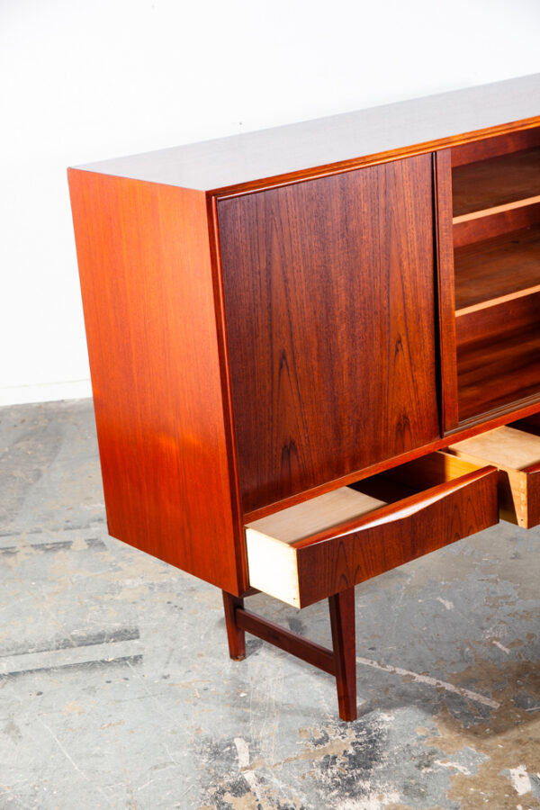 Mid Century Danish Modern Sideboard Credenza Hutch Teak Forsigtig Denmark Storag - Image 9