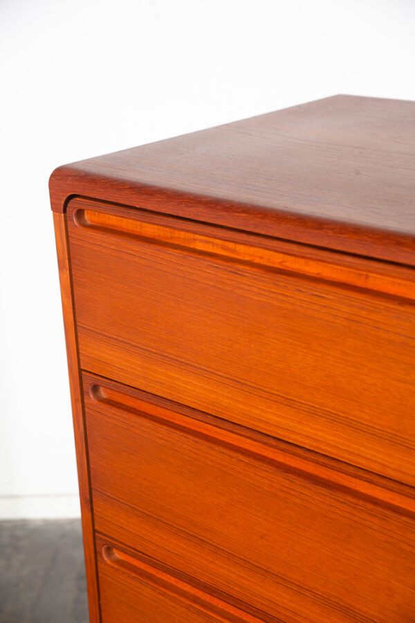 Mid Century Danish Modern Highboy Dresser Torring 6 Drawer Solid Teak Wood Vintage NM Denmark - Image 10