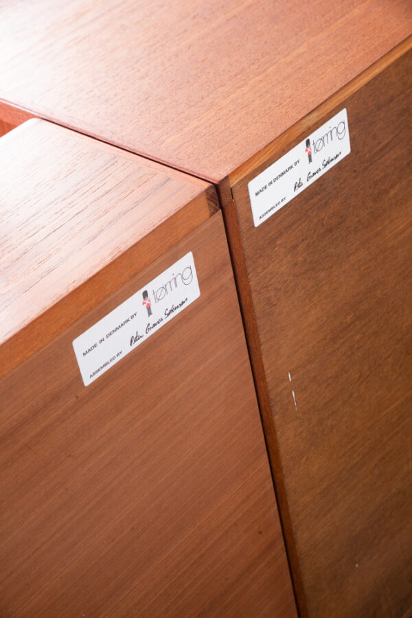 Mid Century Danish Modern Headboard Bed Frame Torring Teak Nighstands Queen Denmark Drawers - Image 10