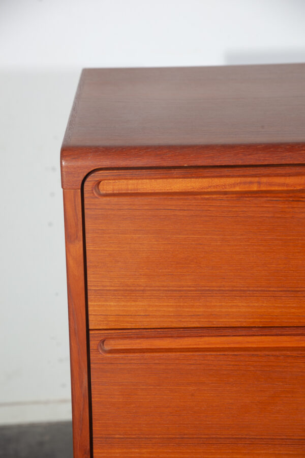Mid Century Danish Modern Highboy Dresser Torring 6 Drawer Solid Teak Wood Vintage NM Denmark - Image 9