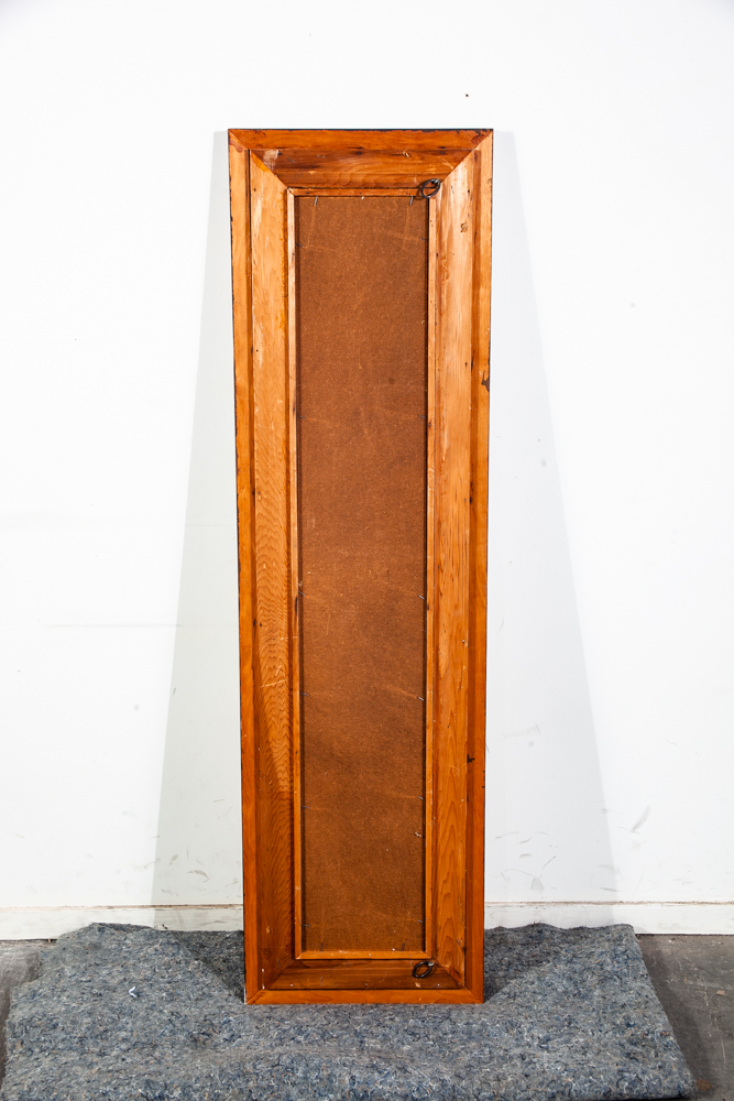 Mid Century Modern Painting Original Artwork Robert Irwin American Landscape Mcm Large Wide Grass Sunrise Green Orange White Yellow - Image 9