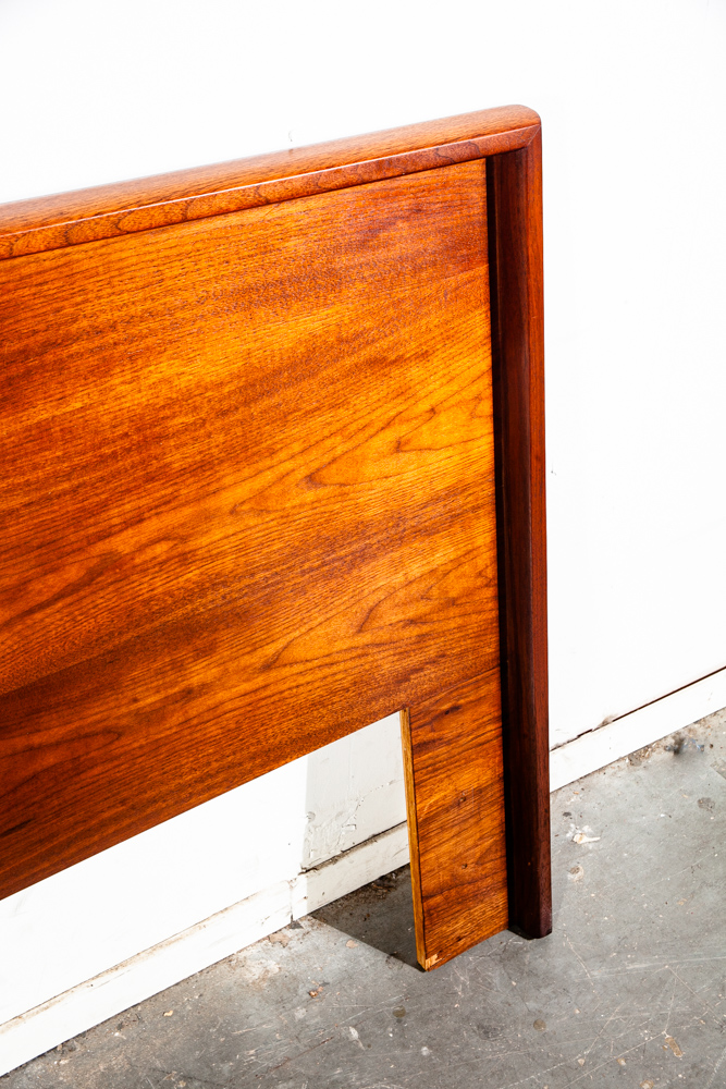 Mid Century Modern Headboard King S Bed Frame Solid Walnut Wood American Vintage Brown Saltman Handcrafted - Image 6