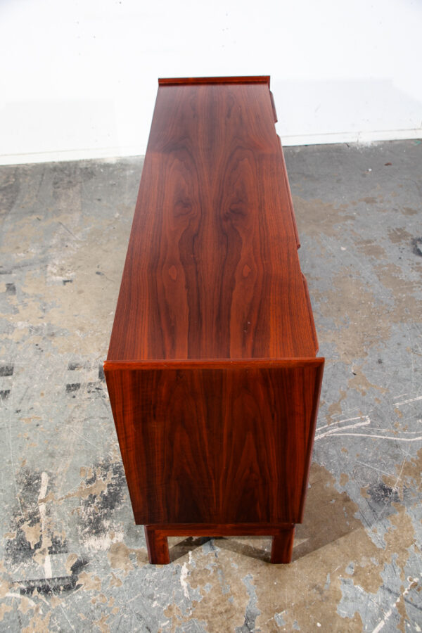 Mid Century Modern Dresser Credenza 12 Drawer Large Solid Walnut Danish Denmark Vintage - Image 9