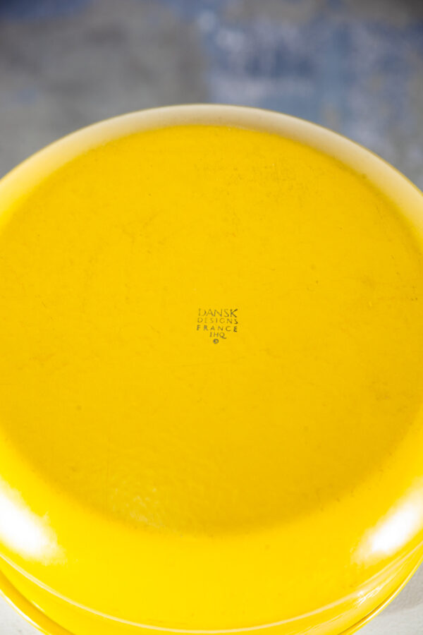 Mid Century Danish Modern Pot Dansk IHQ Jens Quistgaard Yellow Enamel Lid Ware - Image 9