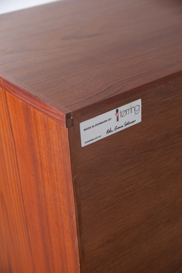 Mid Century Danish Modern Highboy Dresser Torring 6 Drawer Solid Teak Wood Vintage NM Denmark - Image 11