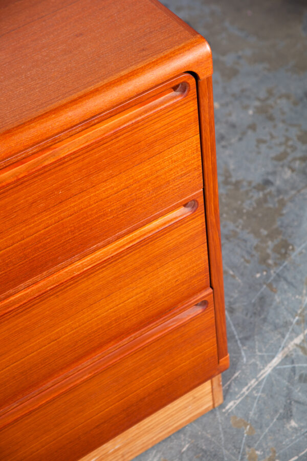 Mid Century Danish Modern Dresser Credenza Solid Teak 6 Drawer Torring Denmark - Image 5