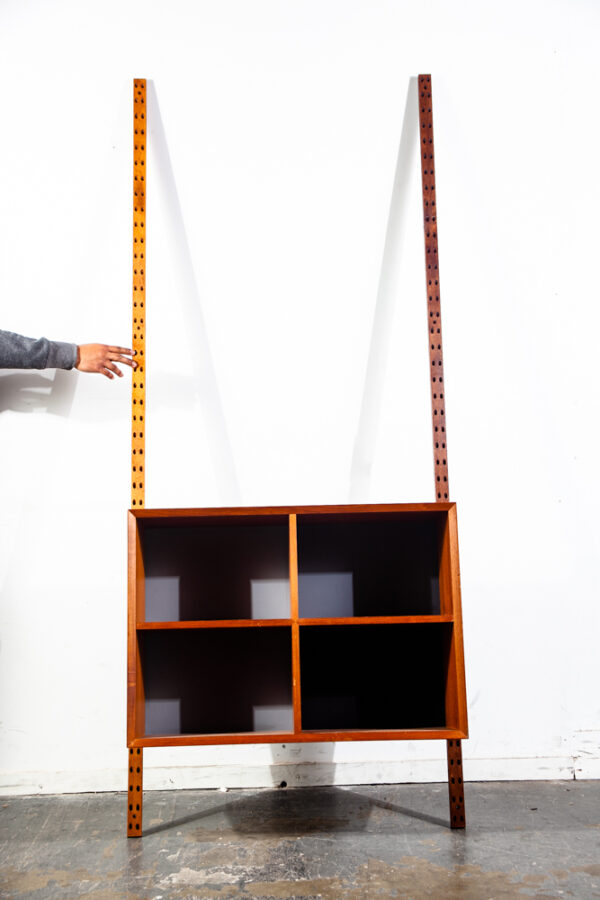 Mid Century Danish Modern Cado Wall Unit Single Upright Bracket Shelving Wood Teak Rosewood Beech Poul Cadovius - Image 6