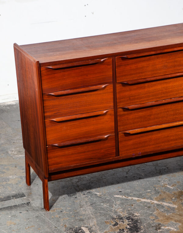 Mid Century Modern Dresser Credenza 12 Drawer Large Solid Walnut Danish Denmark Vintage - Image 11