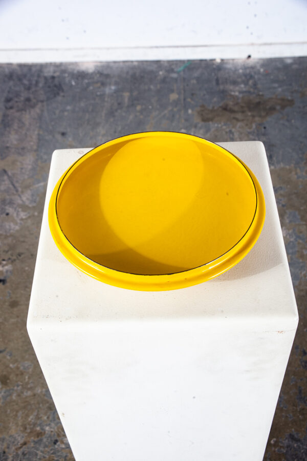Mid Century Danish Modern Pot Dansk IHQ Jens Quistgaard Yellow Enamel Lid Ware - Image 7