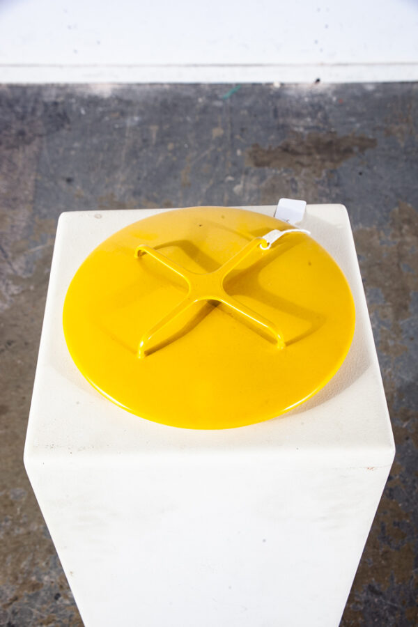 Mid Century Danish Modern Pot Dansk IHQ Jens Quistgaard Yellow Enamel Lid Ware - Image 12