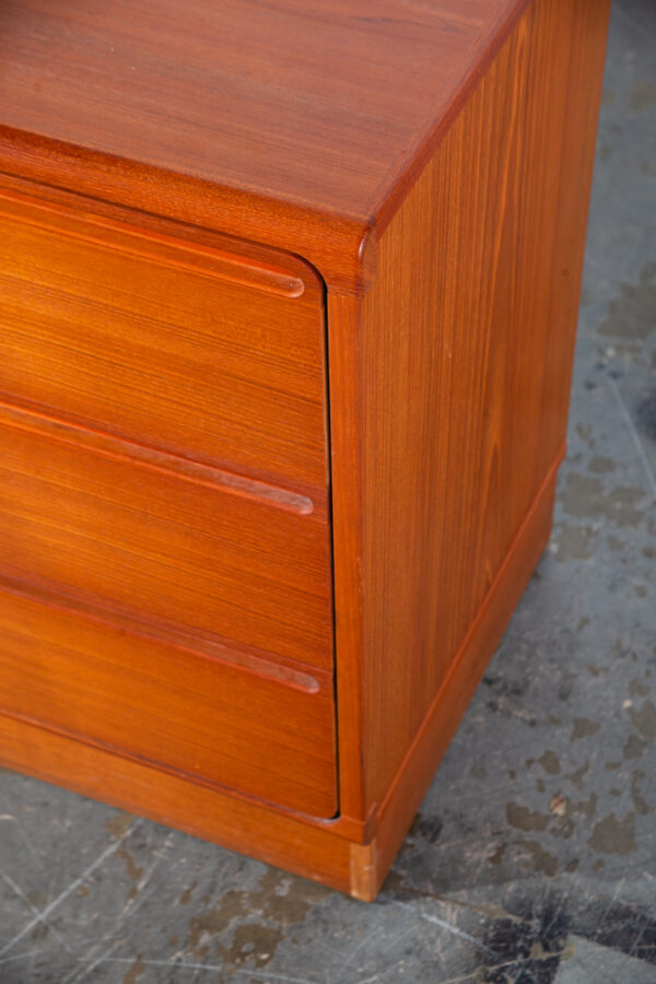 Mid Century Danish Modern Dresser Credenza Solid Teak 6 Drawer Torring Denmark 71.5 W Large - Image 11