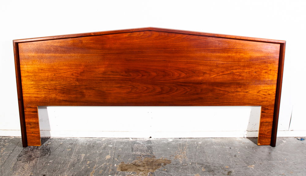 Mid Century Modern Headboard King S Bed Frame Solid Walnut Wood American Vintage Brown Saltman Handcrafted - Image 2