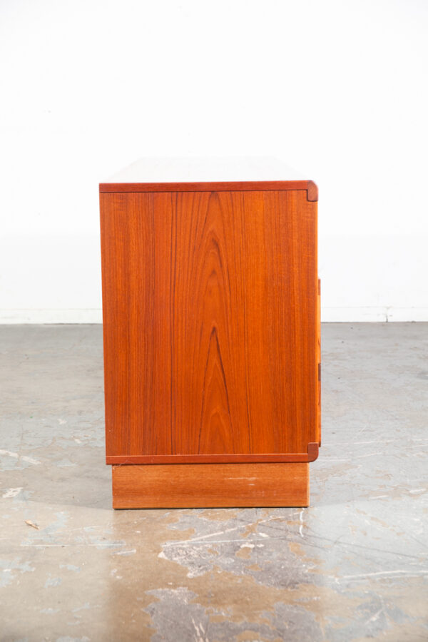 Mid Century Danish Modern Dresser Credenza Solid Teak 6 Drawer Torring Denmark 71.5 W Large - Image 3