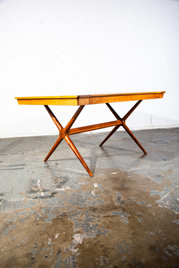 Mid Century Modern Dining Table Paul Mccobb Walter of Wabash Extension Restored Vintage Farm House - Image 7