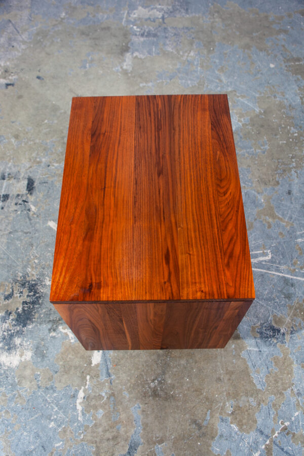 Mid Century Modern Nightstand End Side Table Solid Walnut Ace Hi Prelude Danish Sliding Doors Cabinet California Design - Image 12