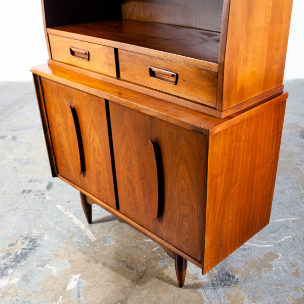 Mid Century Modern China Cabinet Hutch Cabinet Glass Garrison Furniture Vintage Danish - Image 7