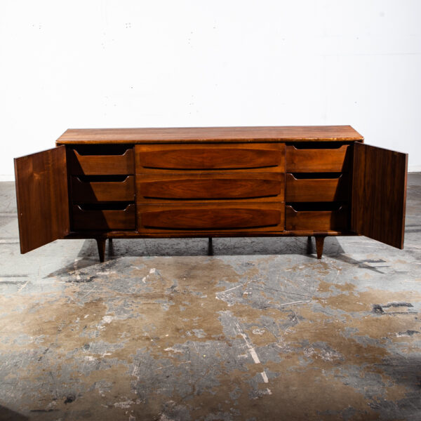 Mid Century Modern Dresser Credenza 9 Drawer American Martinsville Vintage Mcm Denmark Drexel Broyhill - Image 8