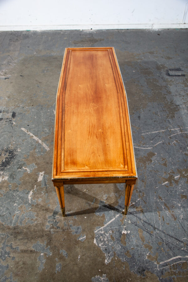 Mid Century Modern Coffee Table Surfboard Blonde Restored Brass Vintage Denmark Danish - Image 7