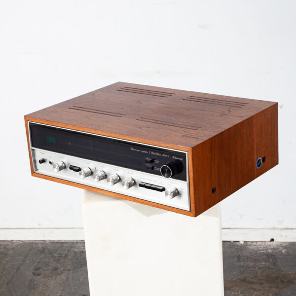Vintage Sansui Reciever 2000X Solid State Wood Case Stereo Tuner Amplifier Amp Wood Walnut Case Working / Tested