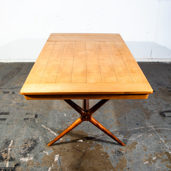 Mid Century Modern Dining Table Paul Mccobb Walter of Wabash Extension Restored Vintage Farm House - Image 4
