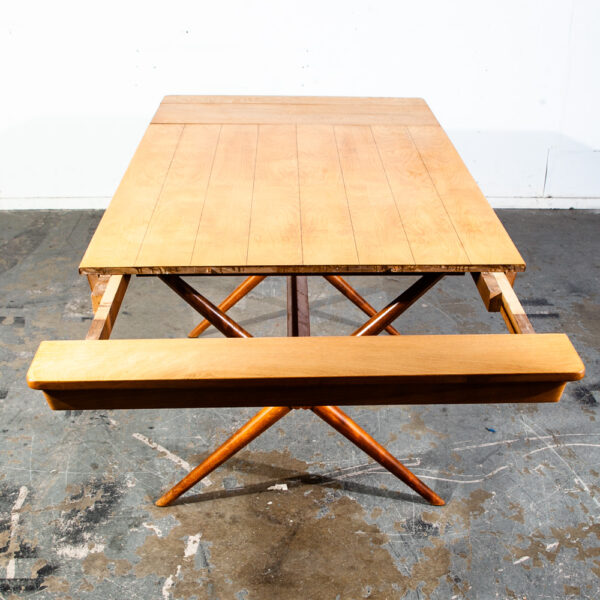 Mid Century Modern Dining Table Paul Mccobb Walter of Wabash Extension Restored Vintage Farm House - Image 8