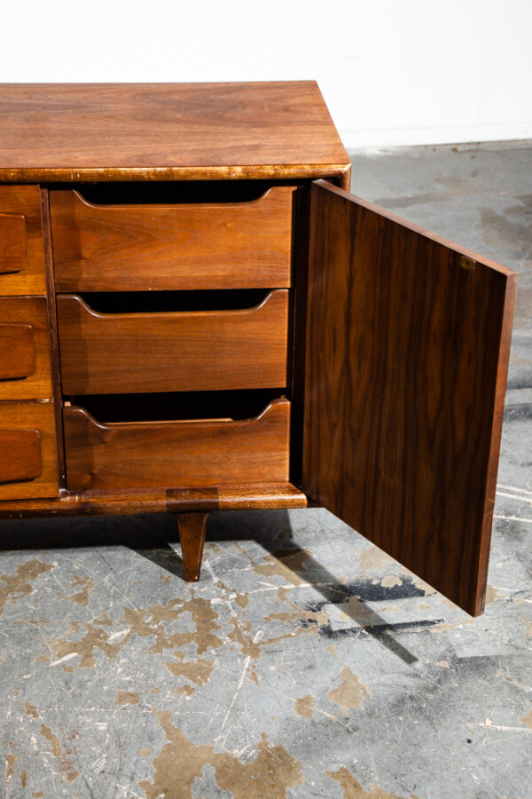 Mid Century Modern Dresser Credenza 9 Drawer American Martinsville Vintage Mcm Denmark Drexel Broyhill - Image 10