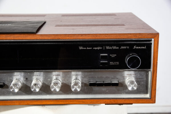 Vintage Sansui Reciever 2000X Solid State Wood Case Stereo Tuner Amplifier Amp Wood Walnut Case Working / Tested - Image 11