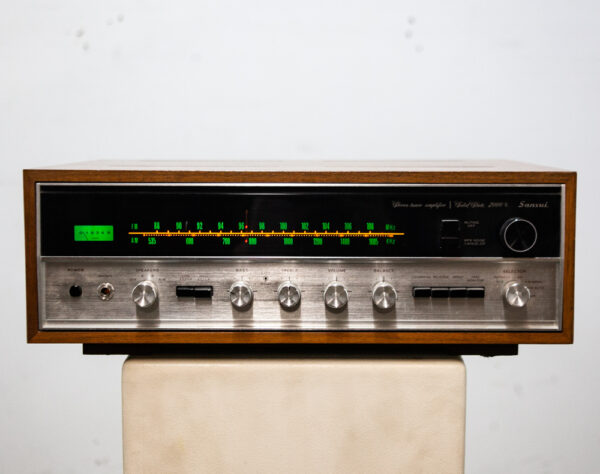 Vintage Sansui Reciever 2000X Solid State Wood Case Stereo Tuner Amplifier Amp Wood Walnut Case Working / Tested - Image 2