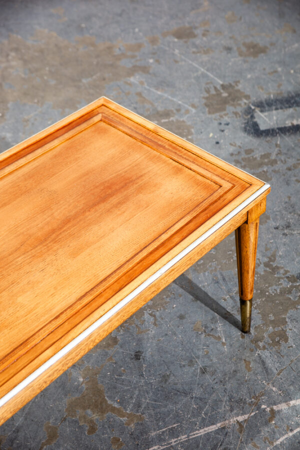 Mid Century Modern Coffee Table Surfboard Blonde Restored Brass Vintage Denmark Danish - Image 8
