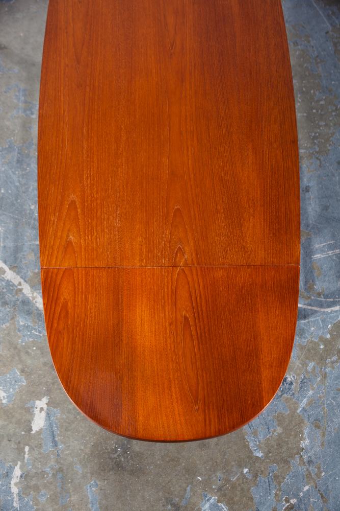 Mid Century Danish Modern Coffee Table Teak Extension Leaf Surfboard Shelf Mcm Expanding Drop leaf - Image 11