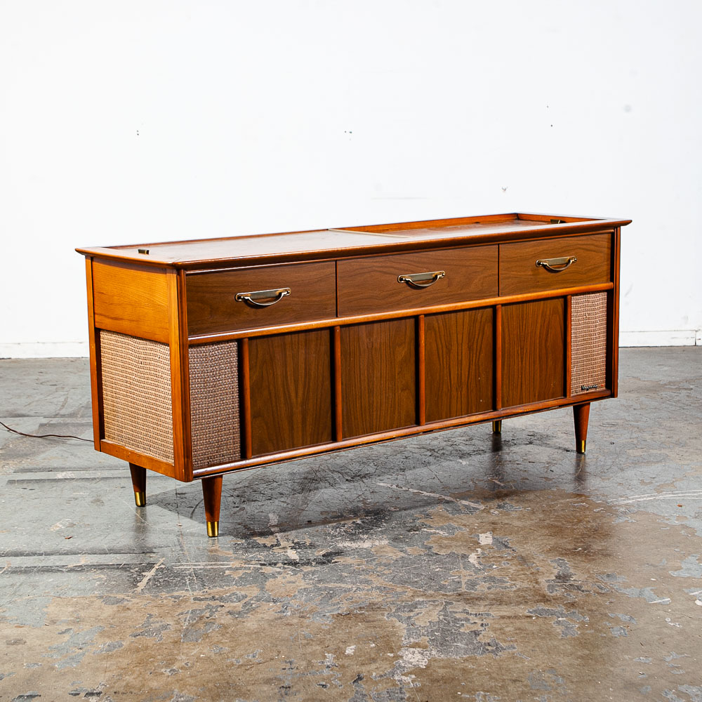 Mid Century Modern Stereo Console Magnavox Hifi Record Player Radio Tube Vintage Audiophile Zenith Grundig