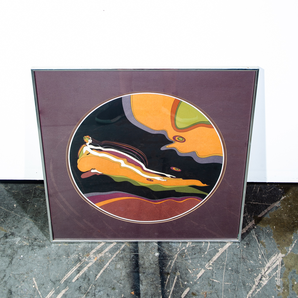 Mid Century Modern Lithograph John Luke Eastman 1975 Psychedelic Signed Numbered Original Wall Art # 13 / 200 - Image 10