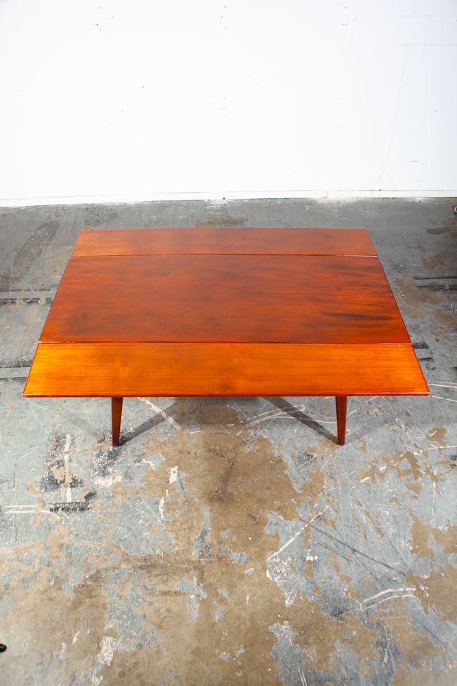 Mid Century Danish Modern Coffee Table Teak Elevator Dining Transforming Denmark Kai Kristiansen Expanding leafs Denmark - Image 6