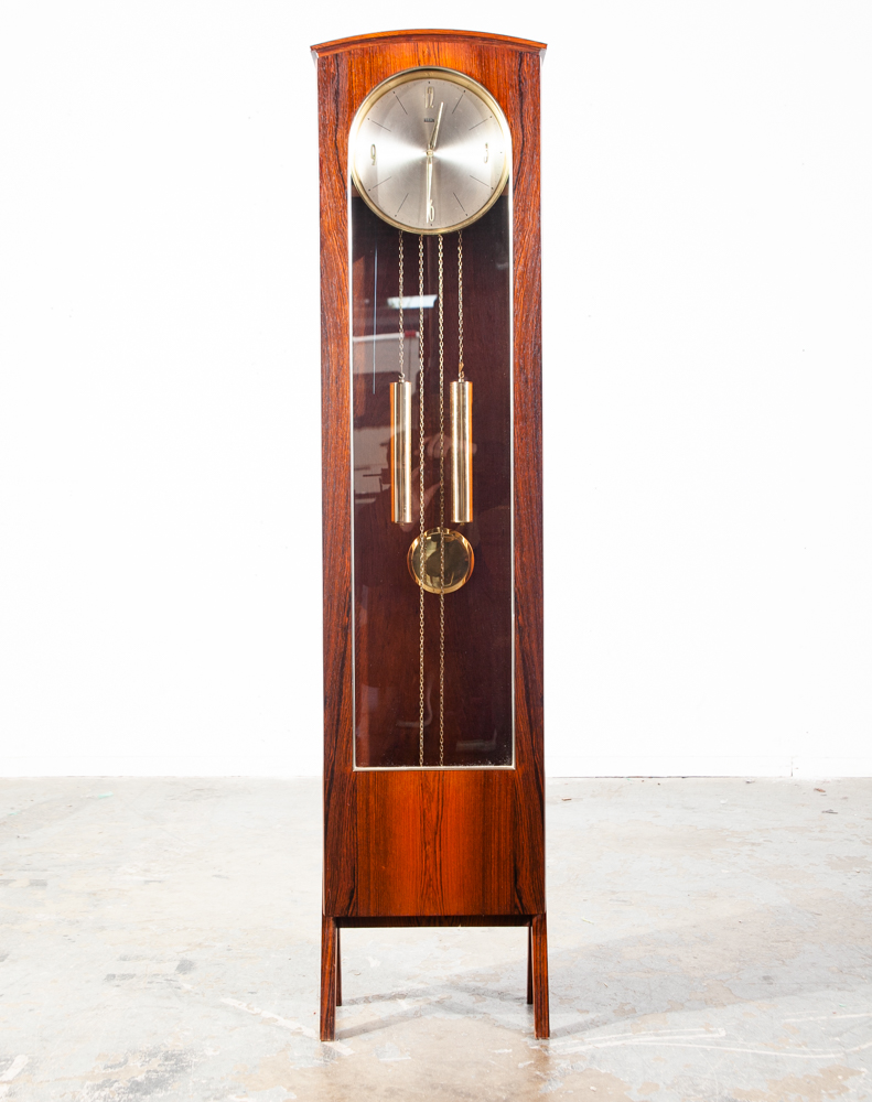 Mid Century Danish Modern Grandfather Clock Brazilian Rosewood Brixon Swiss Switzerland - Image 2