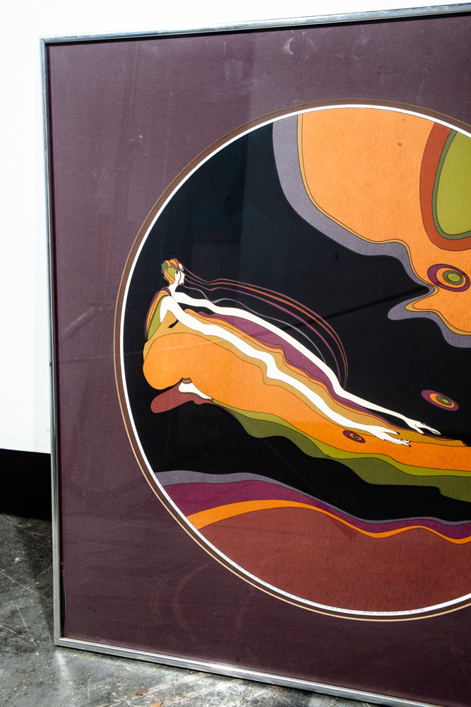 Mid Century Modern Lithograph John Luke Eastman 1975 Psychedelic Signed Numbered Original Wall Art # 13 / 200 - Image 6