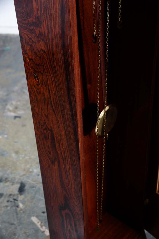 Mid Century Danish Modern Grandfather Clock Brazilian Rosewood Brixon Swiss Switzerland - Image 11