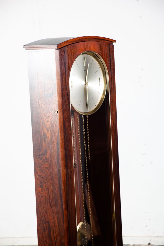 Mid Century Danish Modern Grandfather Clock Brazilian Rosewood Brixon Swiss Switzerland - Image 4