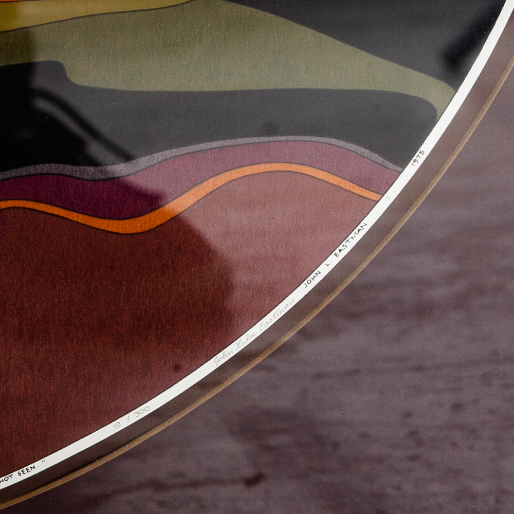 Mid Century Modern Lithograph John Luke Eastman 1975 Psychedelic Signed Numbered Original Wall Art # 13 / 200 - Image 8