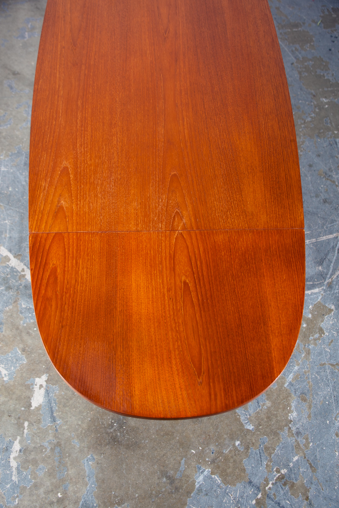 Mid Century Danish Modern Coffee Table Teak Extension Leaf Surfboard Shelf Mcm Expanding Drop leaf - Image 9