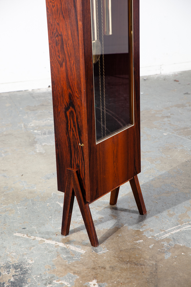 Mid Century Danish Modern Grandfather Clock Brazilian Rosewood Brixon Swiss Switzerland - Image 12