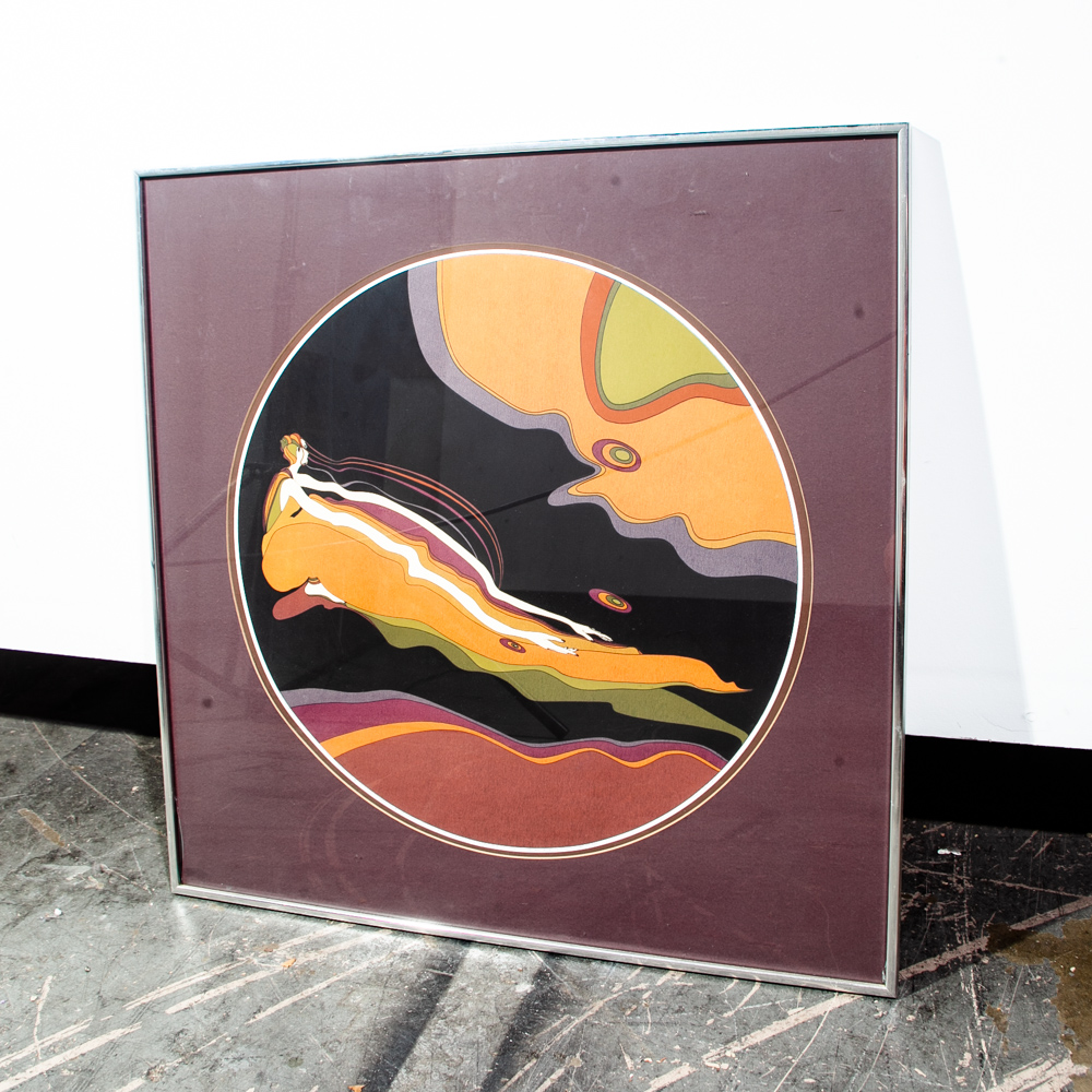 Mid Century Modern Lithograph John Luke Eastman 1975 Psychedelic Signed Numbered Original Wall Art # 13 / 200 - Image 9