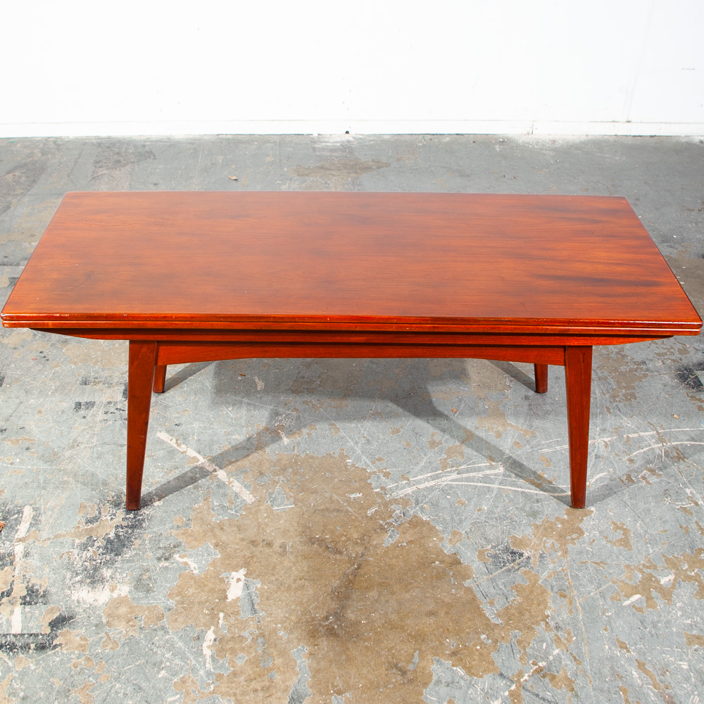 Mid Century Danish Modern Coffee Table Teak Elevator Dining Transforming Denmark Kai Kristiansen Expanding leafs Denmark - Image 11