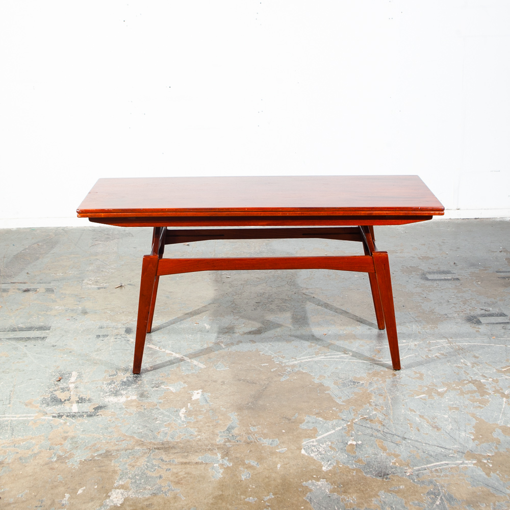 Mid Century Danish Modern Coffee Table Teak Elevator Dining Transforming Denmark Kai Kristiansen Expanding leafs Denmark - Image 12