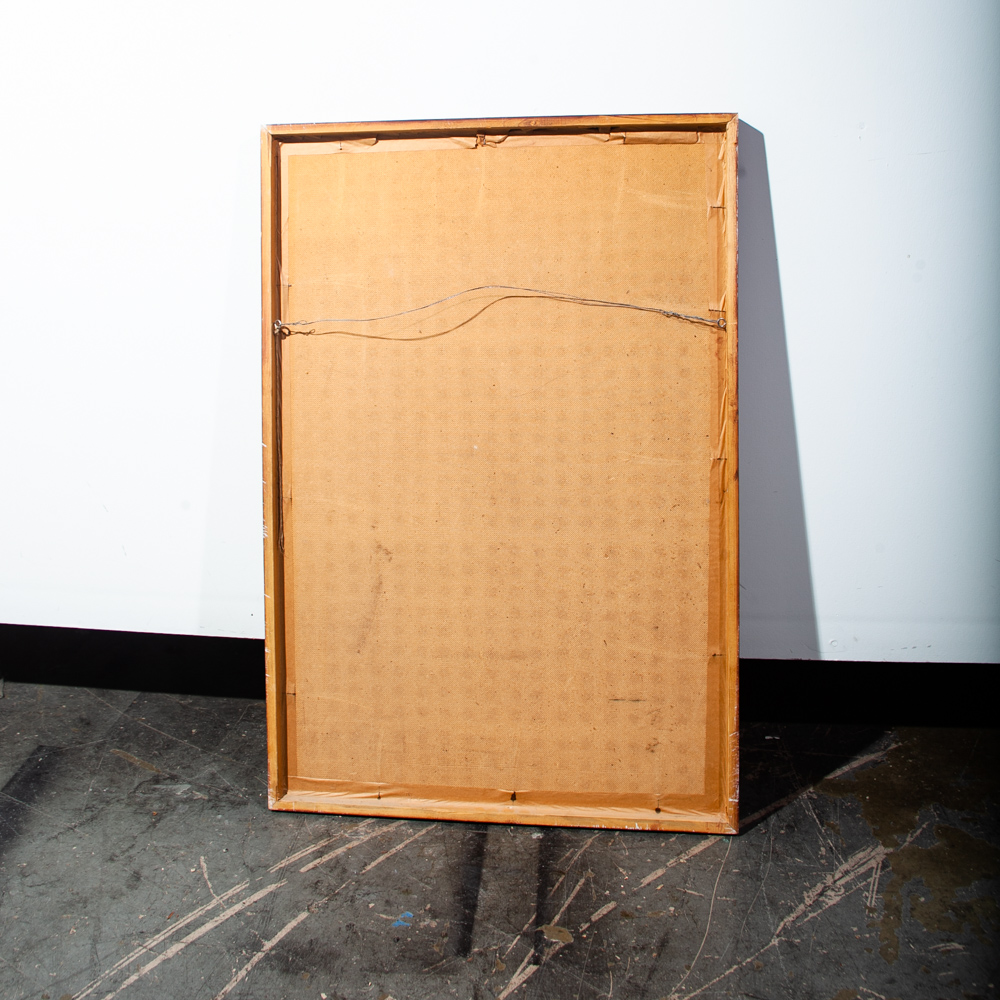 Mid Century Modern Original Art Print Woodcut Abstract Falaka Armide 1975 Signed Ethiopian Expressionism Black Green Salmon - Image 4