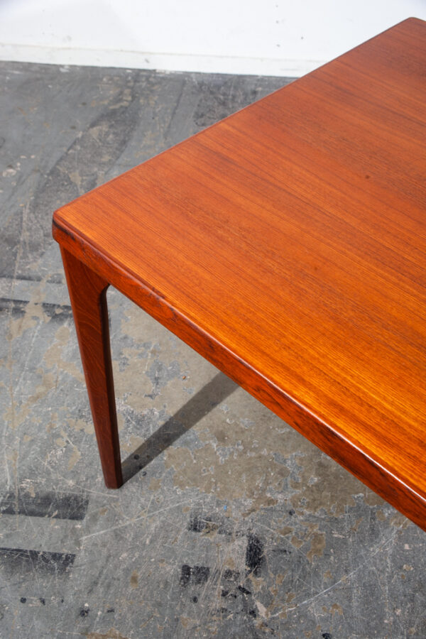 Mid Century Danish Modern Henning Kjaernulf Vejle Mobler Solid Teak Draw Leaf Extending Wood Denmark Vintage - Image 9