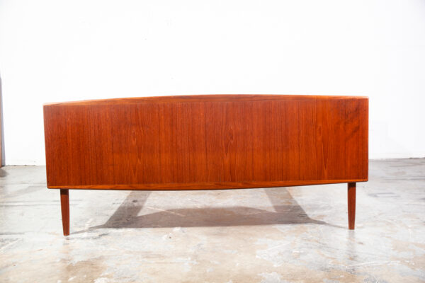 Mid Century Danish Modern Bed Frame Headboard Full Sz Size Solid Teak floating Nightstands Denmark - Image 6
