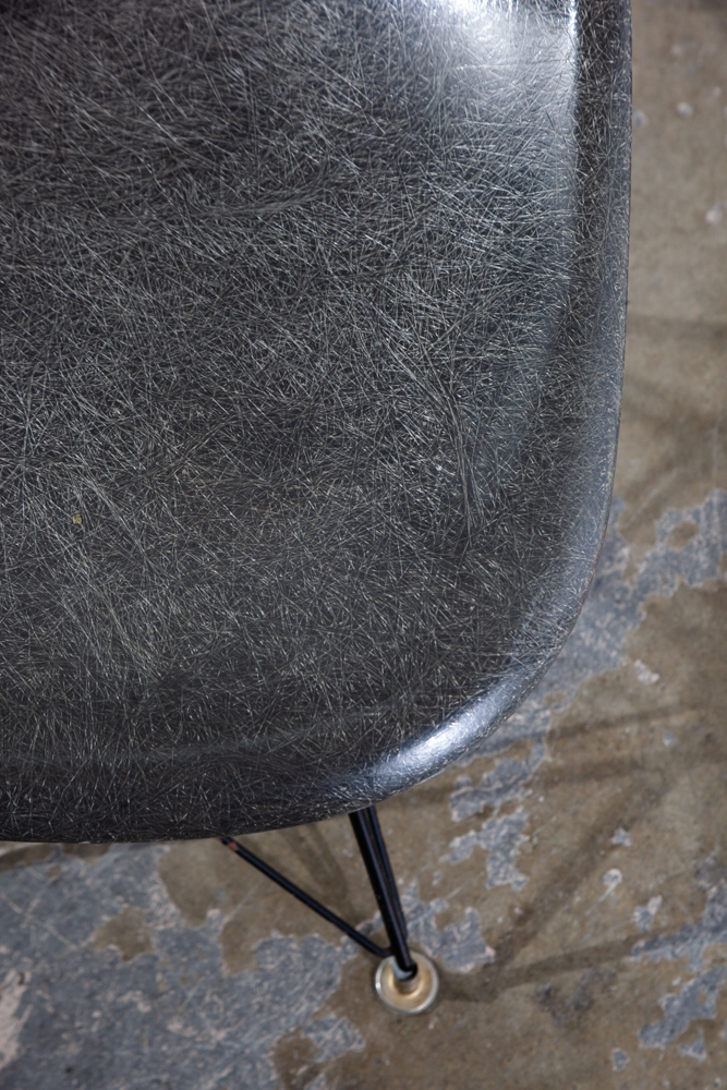 Mid Century Modern Side Chair Herman Miller Charles Eames Elephant Hide Grey DSR 2nd Gen Eiffel Shell - Image 7