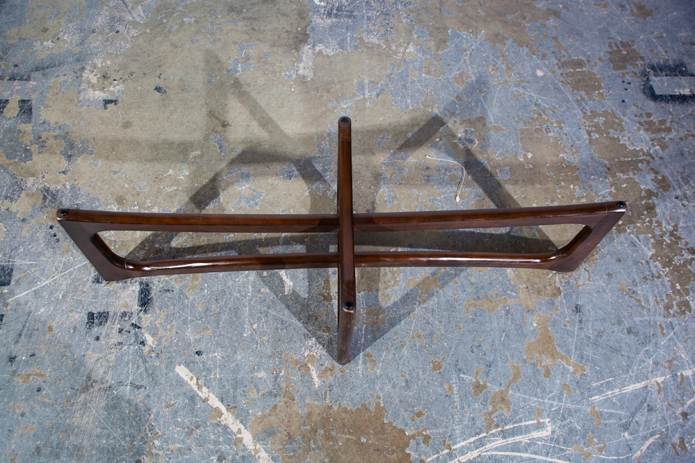 Mid Century Modern Coffee Table Oval Glass Kroehler Adrian Pearsall Craft Associates Vintage Sculptural Danish - Image 5